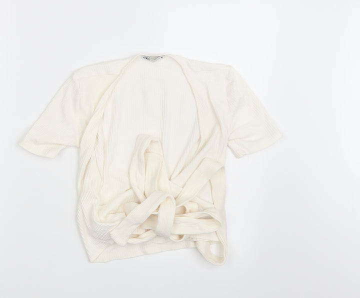 Zara Womens Ivory Pullover Sweatshirt Size S