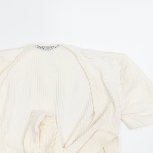 Zara Womens Ivory   Pullover Sweatshirt Size S