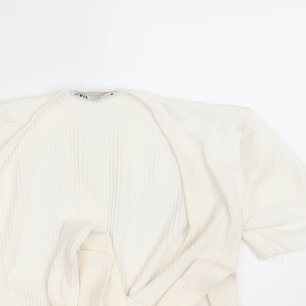 Zara Womens Ivory   Pullover Sweatshirt Size S