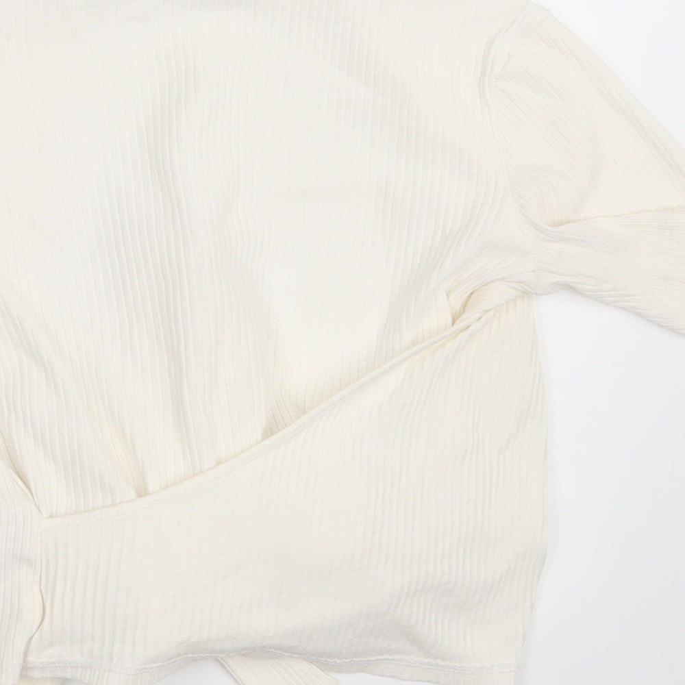 Zara Womens Ivory   Pullover Sweatshirt Size S