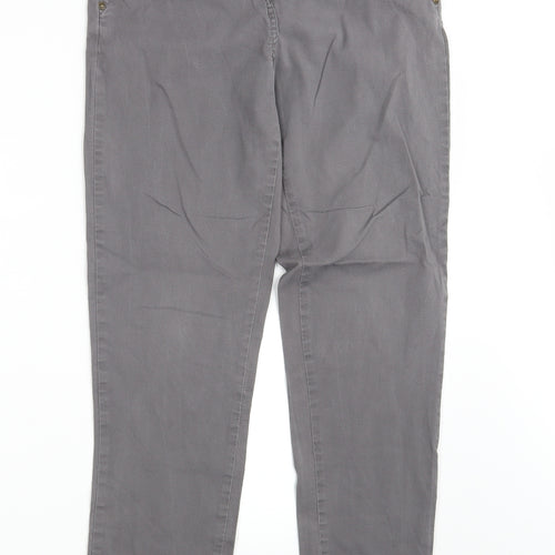 Denim Co.  Womens Beige  Denim Chino Trousers Size 10 L29 in