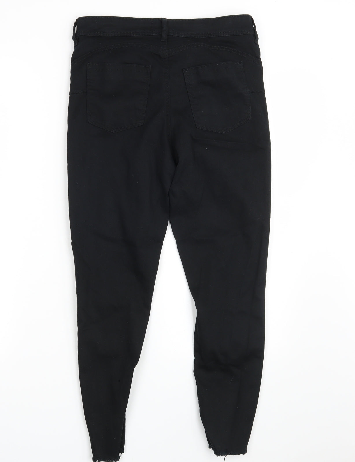 F&F Womens Black  Denim Cropped Jeans Size 10 L24 in