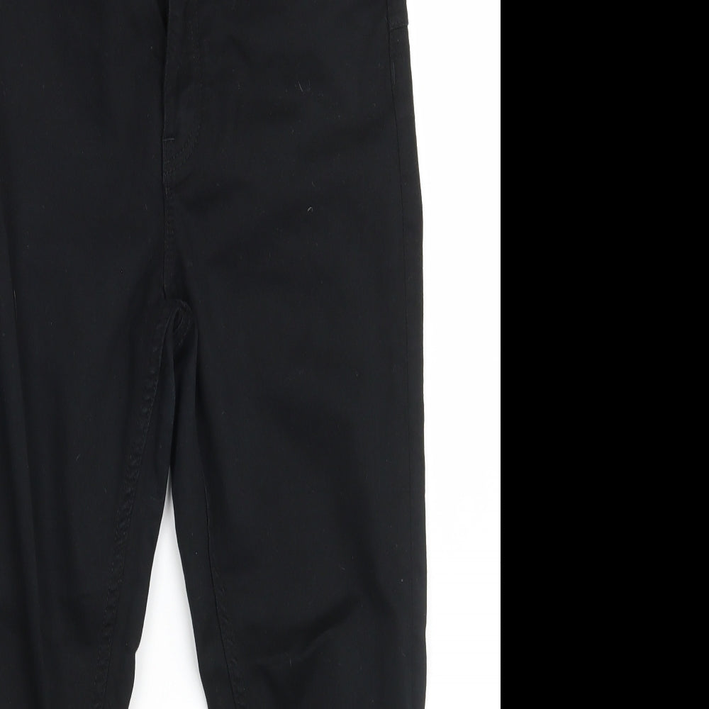 F&F Womens Black  Denim Cropped Jeans Size 10 L24 in