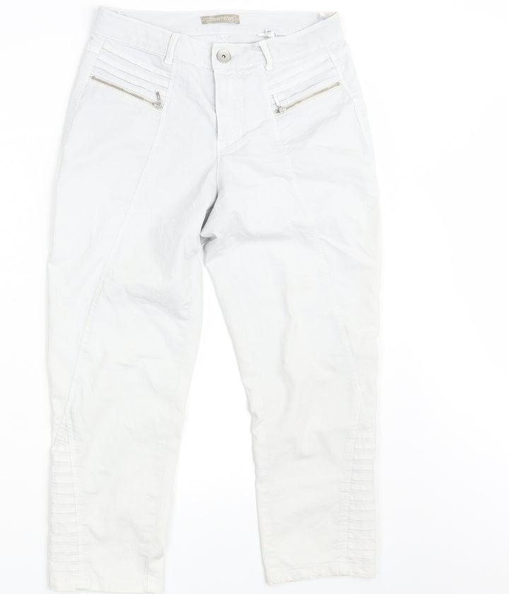 DREAM STAR Womens White Denim Cropped Jeans Size 8 L23 in
