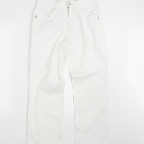 Biaggini Womens White  Denim Straight Jeans Size 30 in L29 in