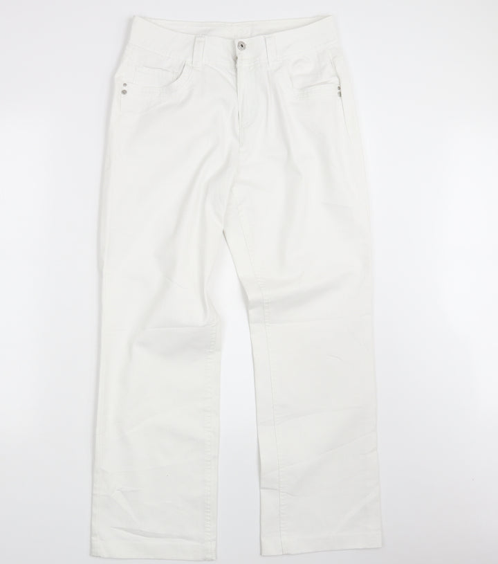 Biaggini Womens White Denim Straight Jeans Size 30 in L29 in