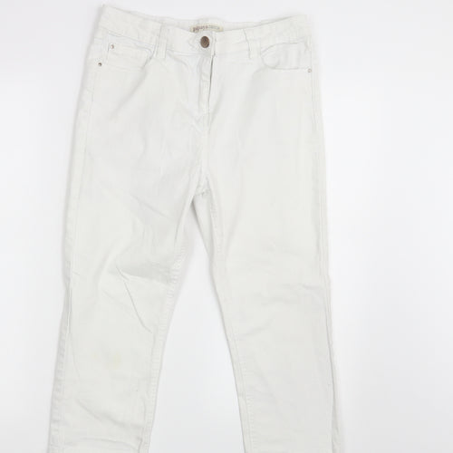 Papaya Womens White  Denim Cropped Jeans Size 12 L20 in