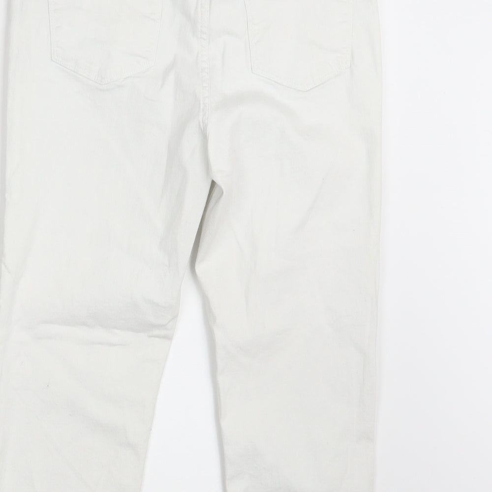 Papaya Womens White  Denim Cropped Jeans Size 12 L20 in