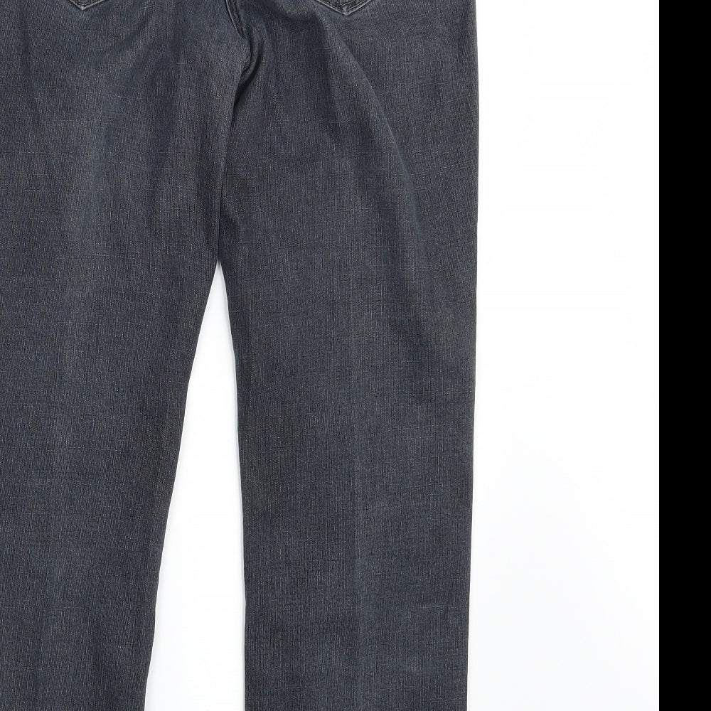 Preworn Womens Grey  Denim Bootcut Jeans Size 12 L25 in