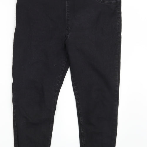 M&S Womens Black  Denim Jegging Jeans Size 16 L26 in
