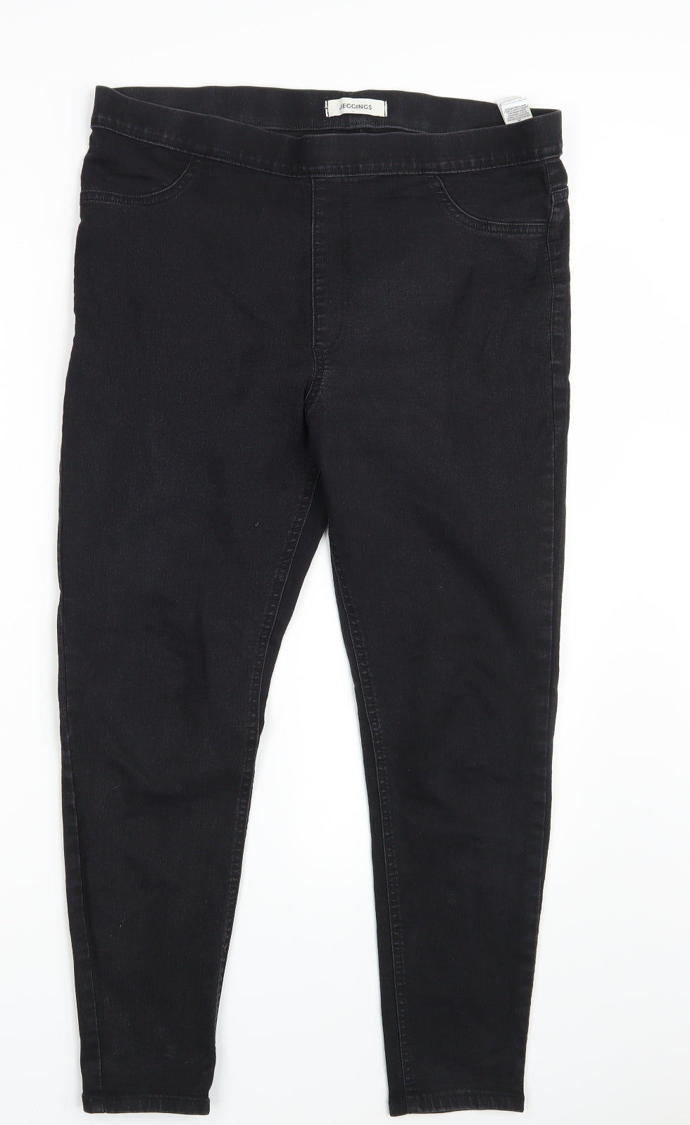 M&S Womens Black  Denim Jegging Jeans Size 16 L26 in