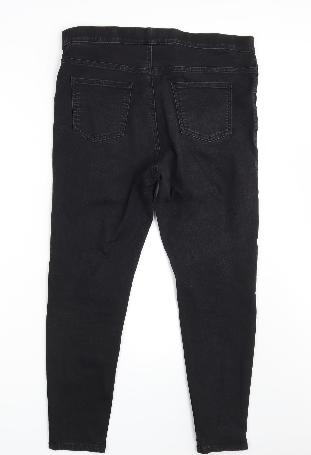 M&S Womens Black  Denim Jegging Jeans Size 16 L26 in