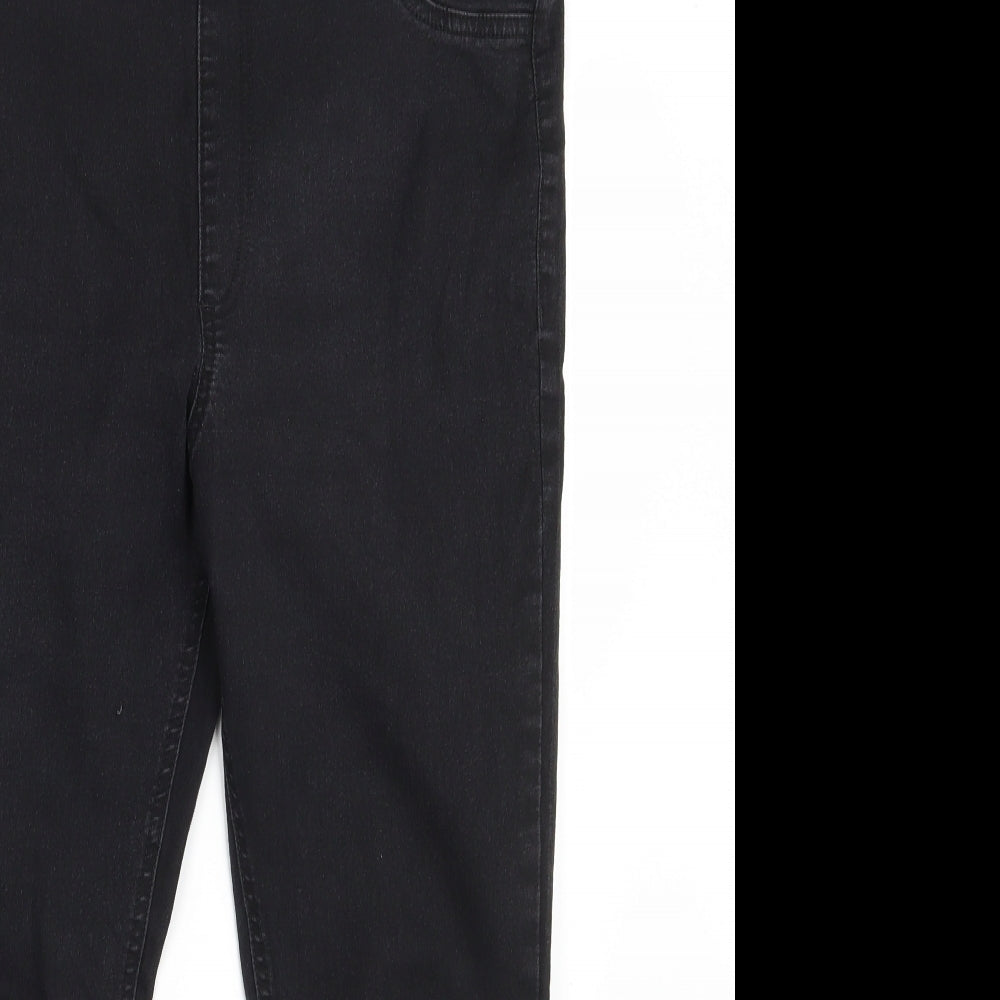 M&S Womens Black  Denim Jegging Jeans Size 16 L26 in