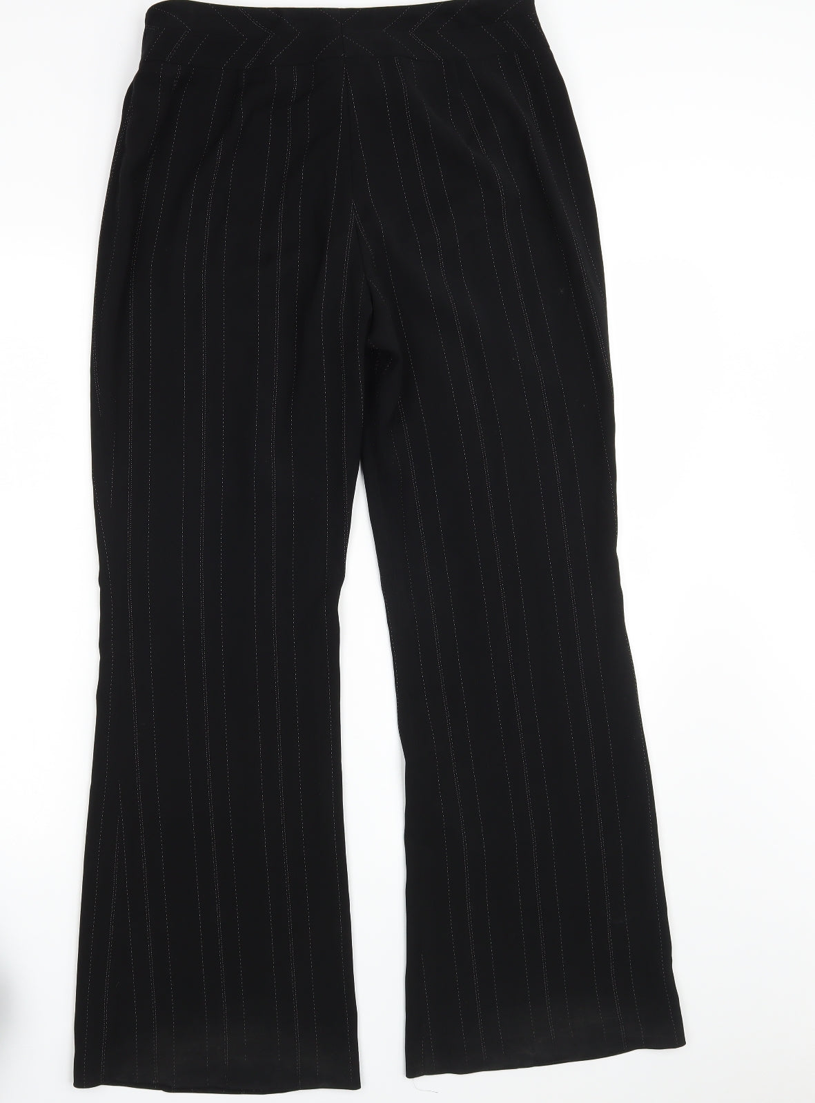 NEXT Womens Black Striped  Dress Pants Trousers Size 12 L31 in