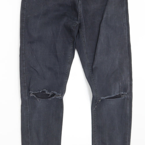 Topshop Womens Black  Denim Skinny Jeans Size 30 in L30 in