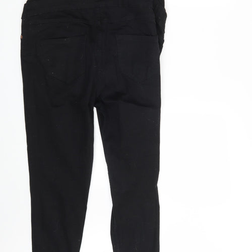 New Look Womens Black  Denim Mom Jeans Size 14 L25 in