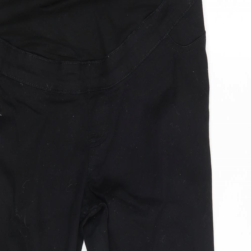 New Look Womens Black  Denim Mom Jeans Size 14 L25 in