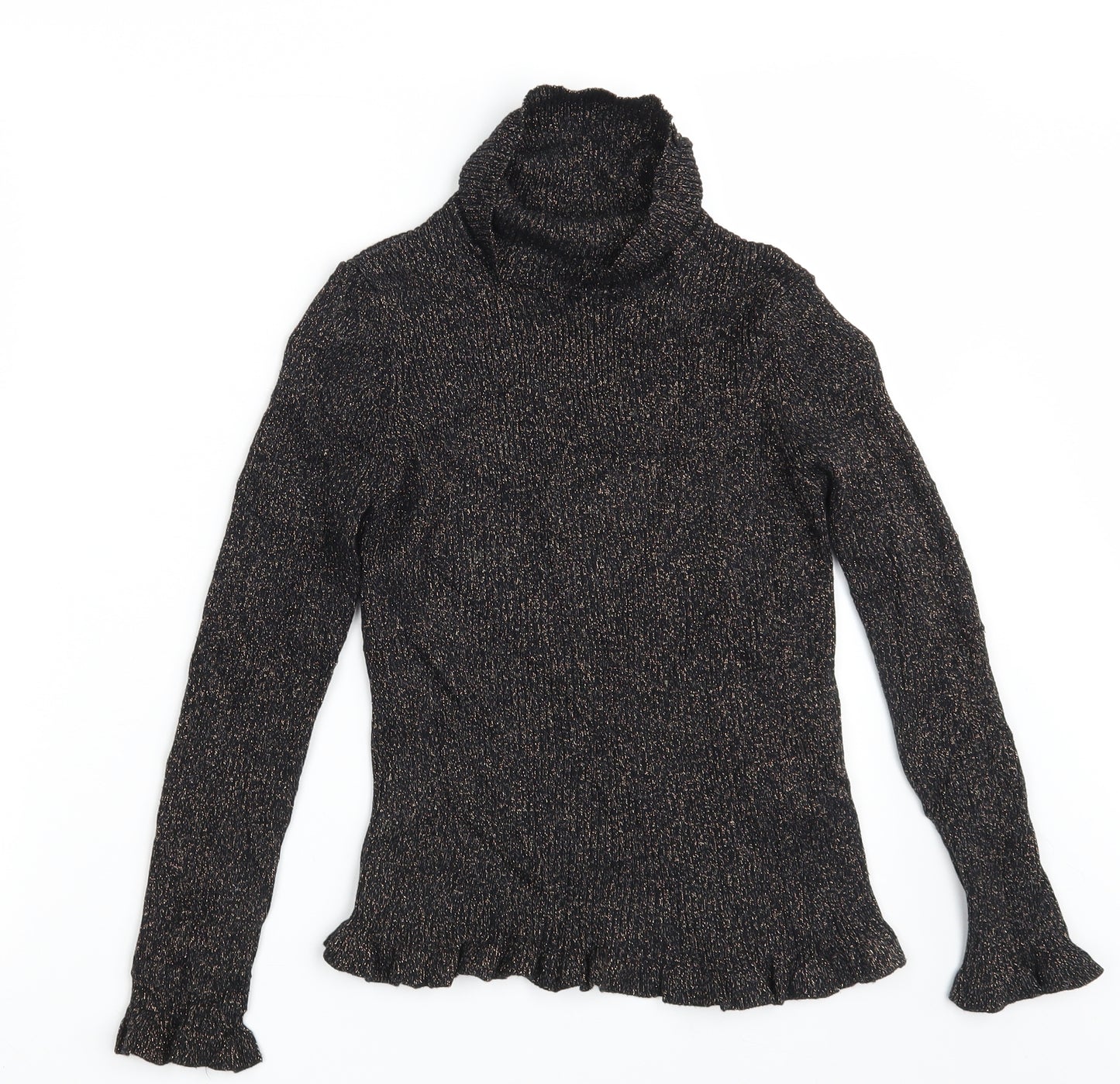 M&S Girls Black  Knit Pullover Jumper Size 10-11 Years
