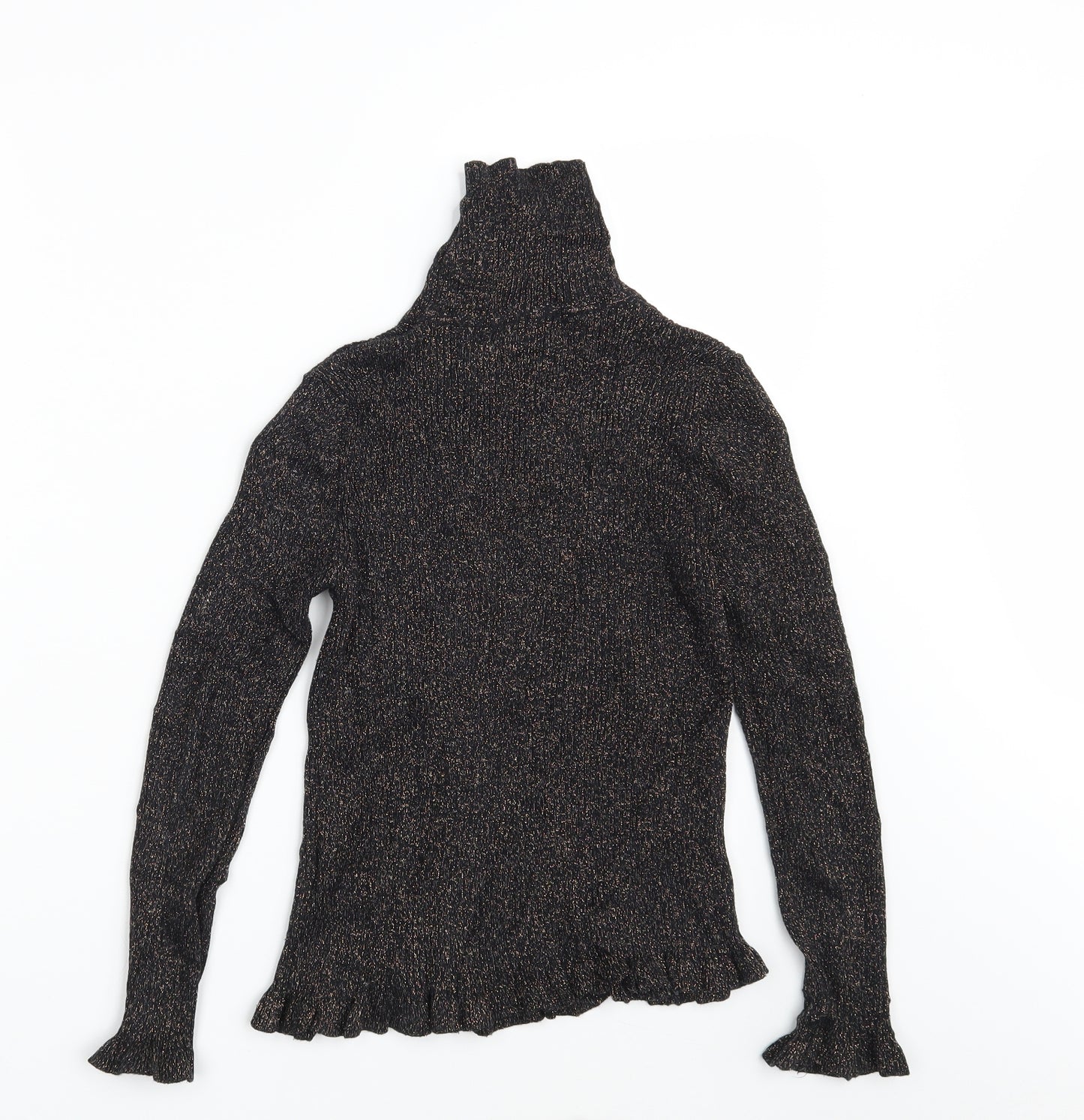 M&S Girls Black  Knit Pullover Jumper Size 10-11 Years