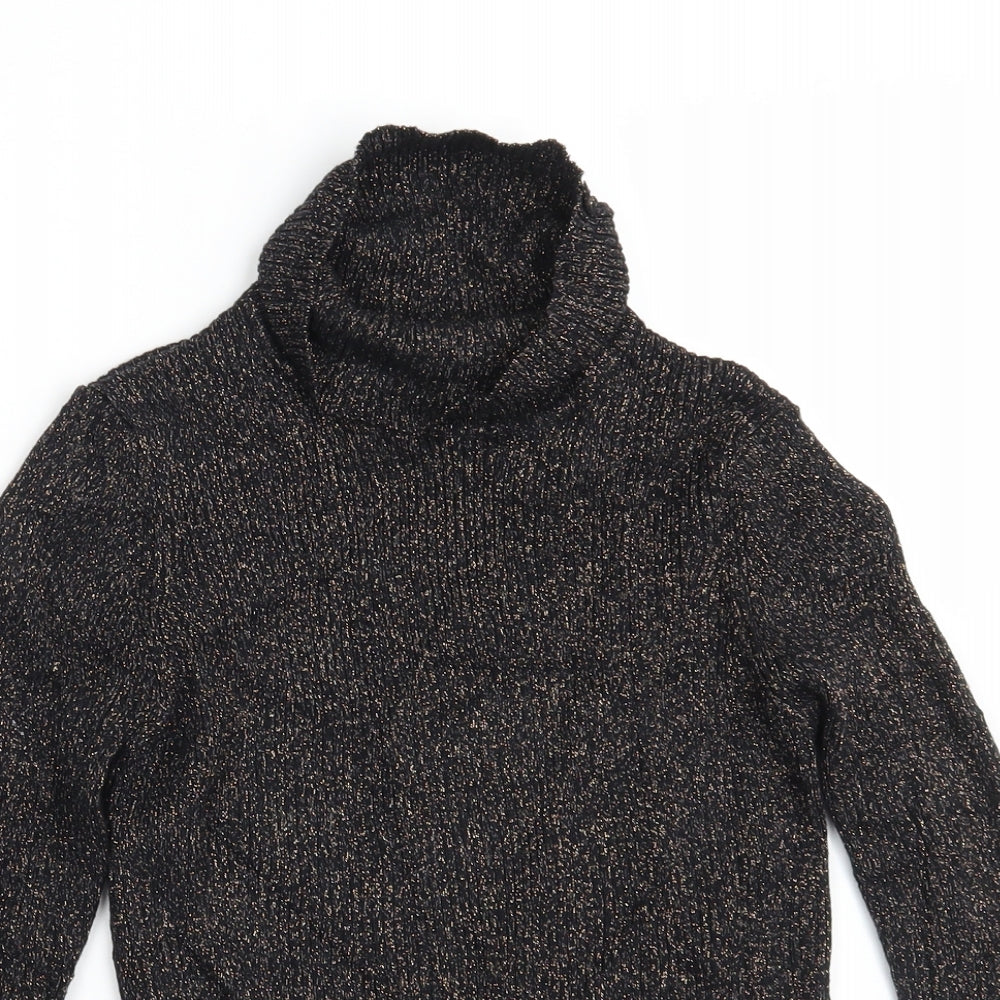 M&S Girls Black  Knit Pullover Jumper Size 10-11 Years