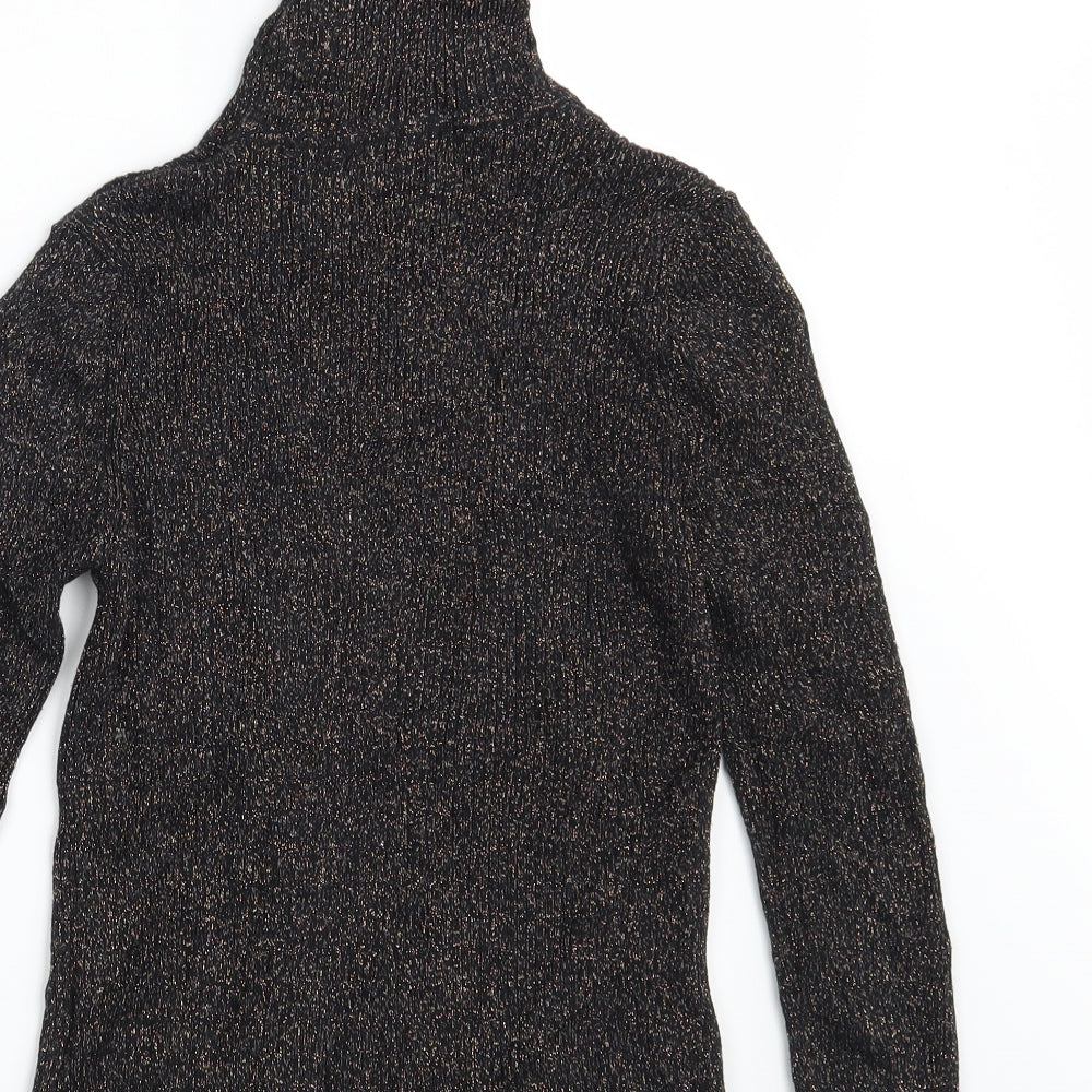 M&S Girls Black  Knit Pullover Jumper Size 10-11 Years