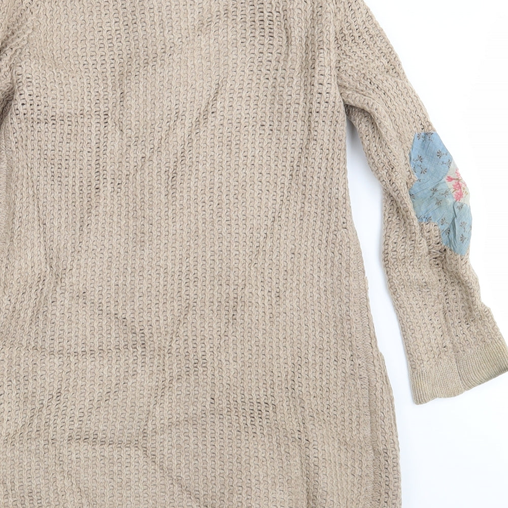 Boden Womens Beige  Knit Cardigan Jumper Size 10