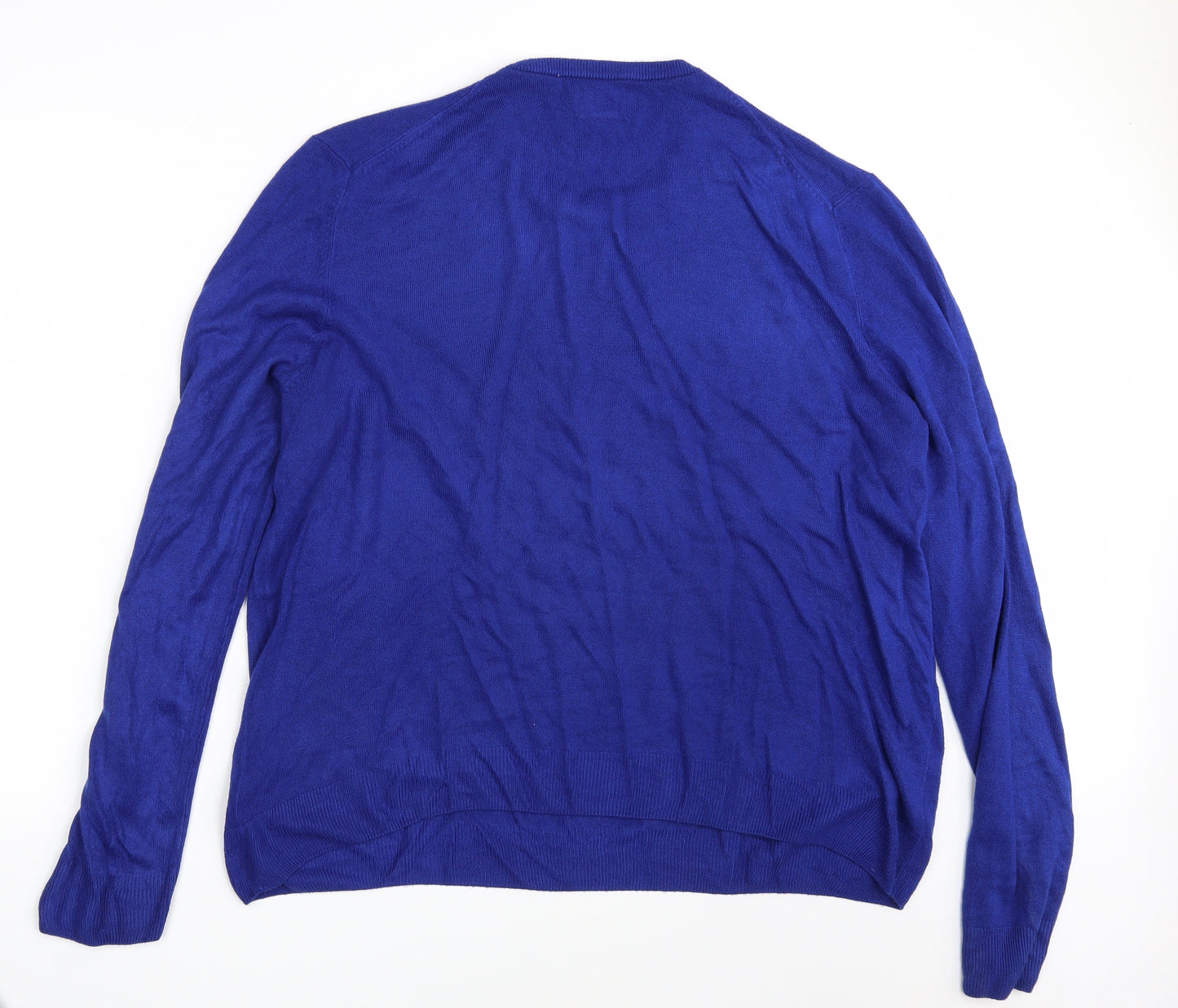 F&F Mens Blue  Knit Pullover Sweatshirt Size 2XL