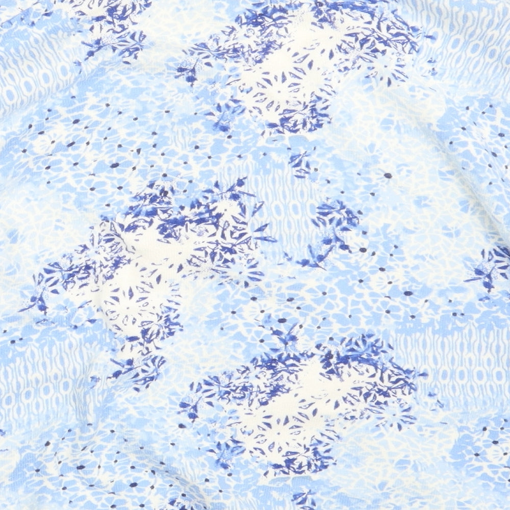 Per Una Womens Blue Floral Knit Cardigan Jumper Size 12