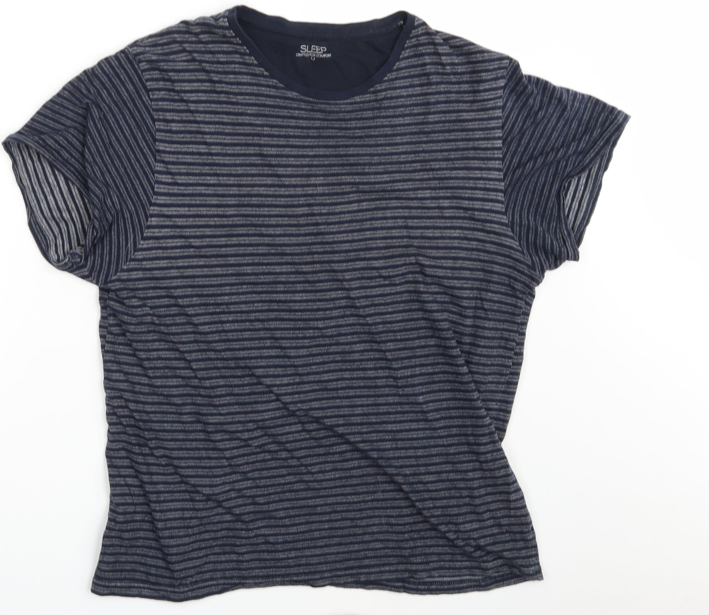 Matalan Mens Black Striped   T-Shirt Size M  - Sleep Wear