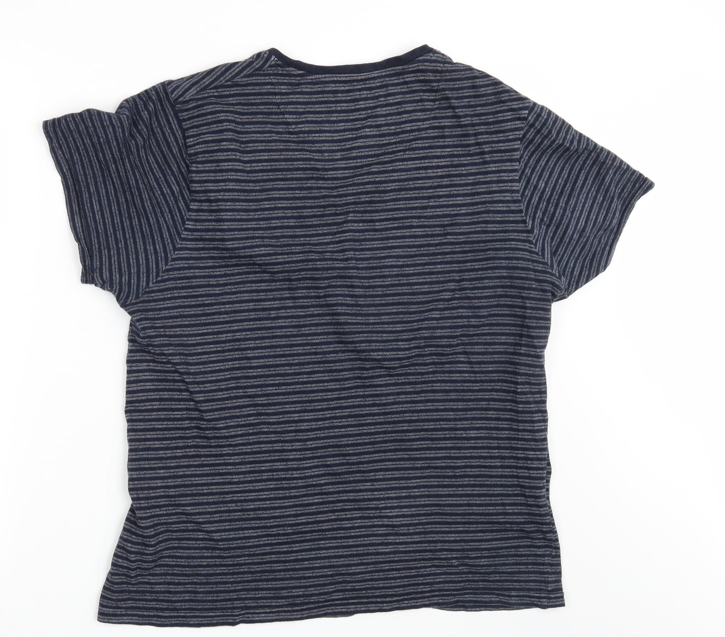 Matalan Mens Black Striped   T-Shirt Size M  - Sleep Wear