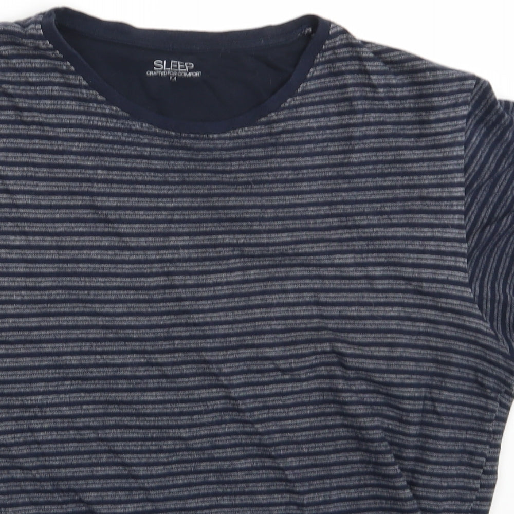 Matalan Mens Black Striped   T-Shirt Size M  - Sleep Wear