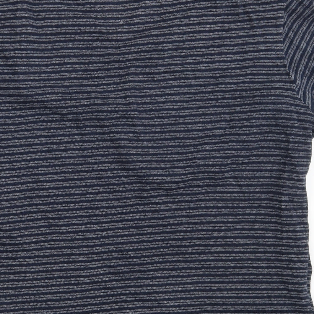 Matalan Mens Black Striped   T-Shirt Size M  - Sleep Wear