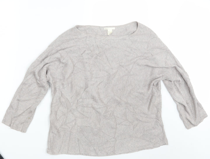 H&M Womens Purple  Knit Pullover Jumper Size M
