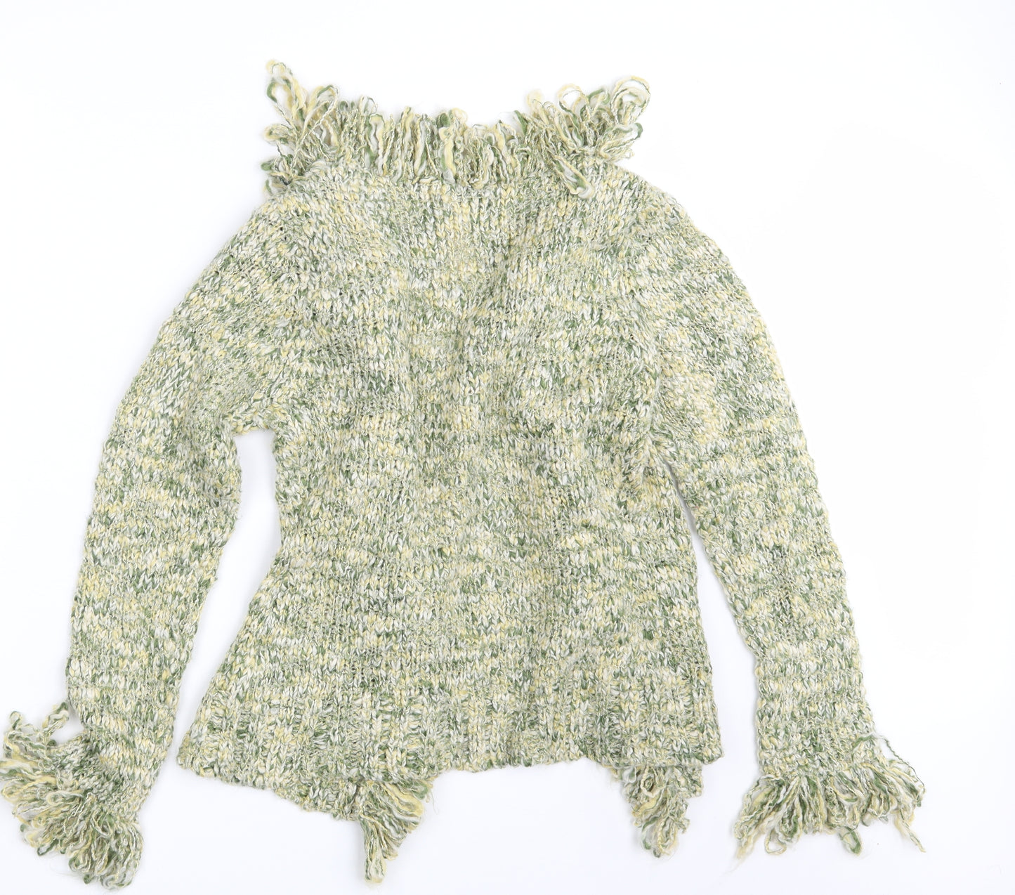 Kaliko Womens Green  Knit Wrap Jumper Size 8