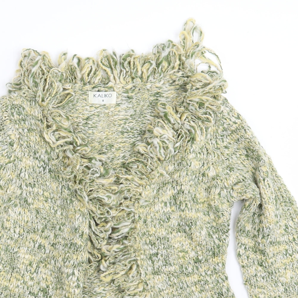 Kaliko Womens Green  Knit Wrap Jumper Size 8