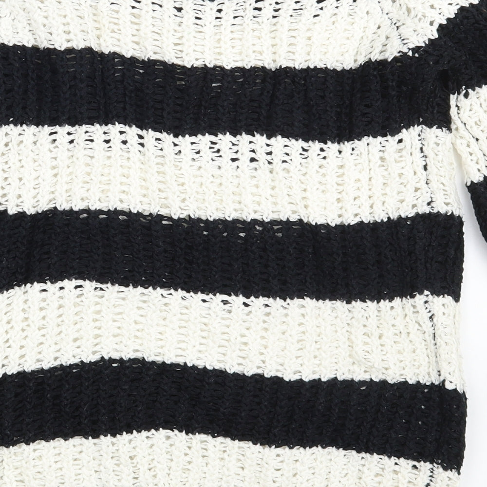 QED London Womens Multicoloured Striped Knit Pullover Jumper Size S
