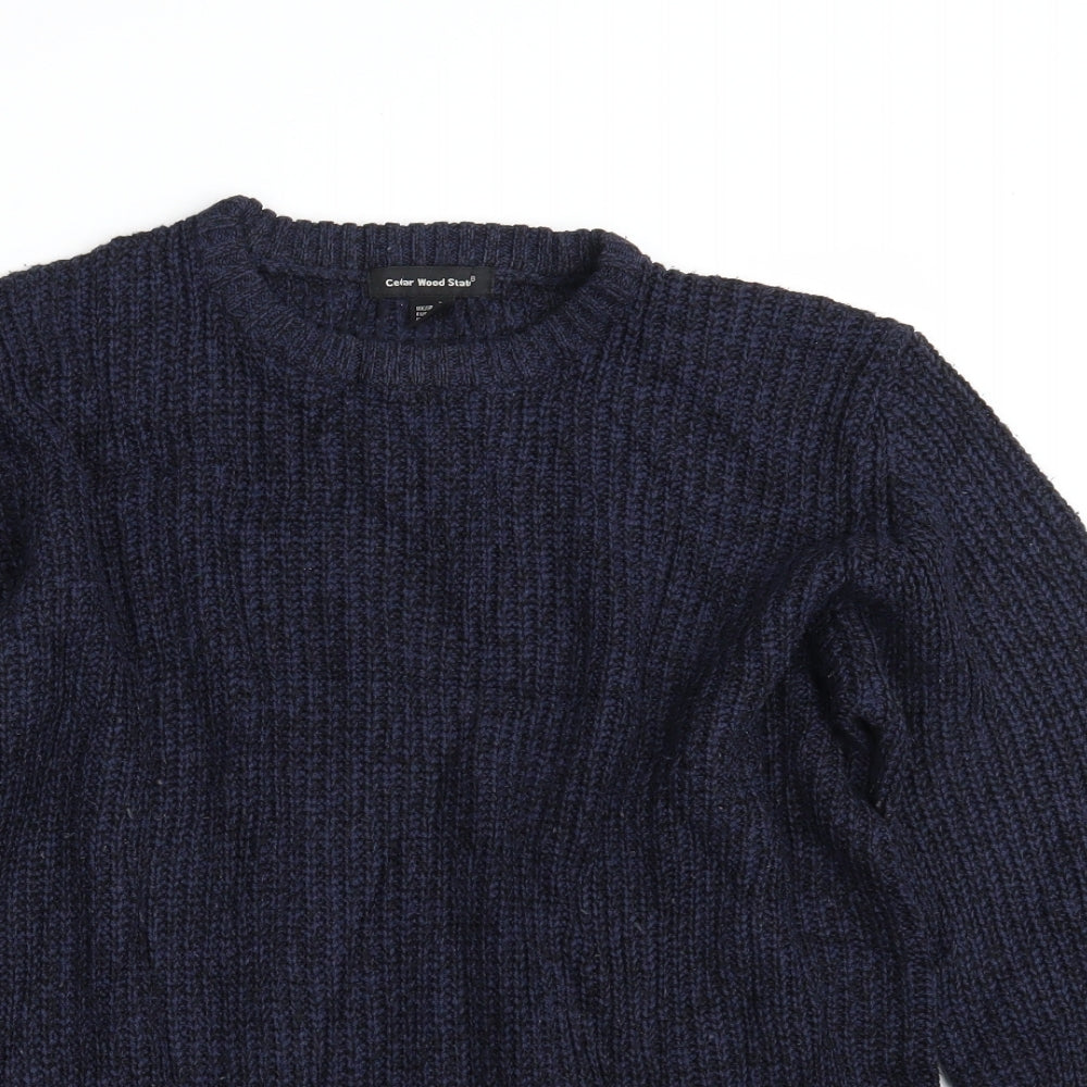 Cedar Wood State Mens Blue  Knit Pullover Jumper Size XL