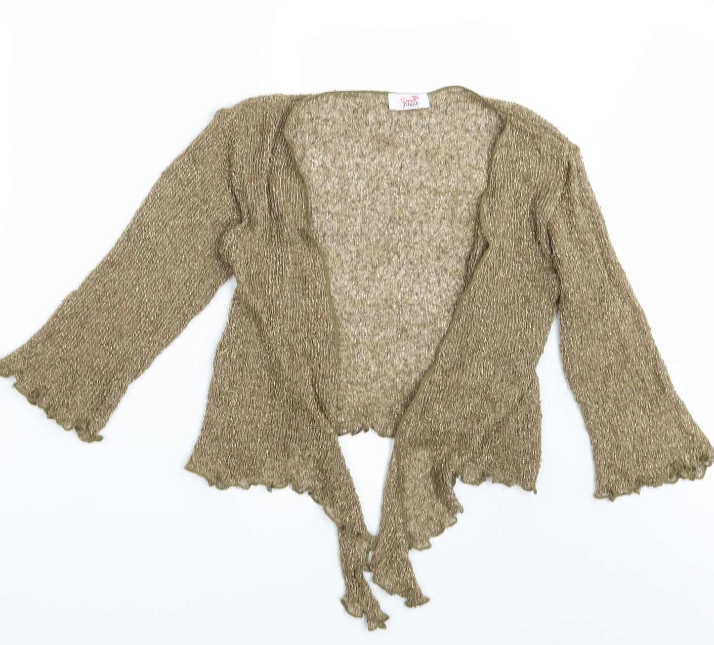 Goose Island Womens Gold  Knit Wrap Jumper One Size