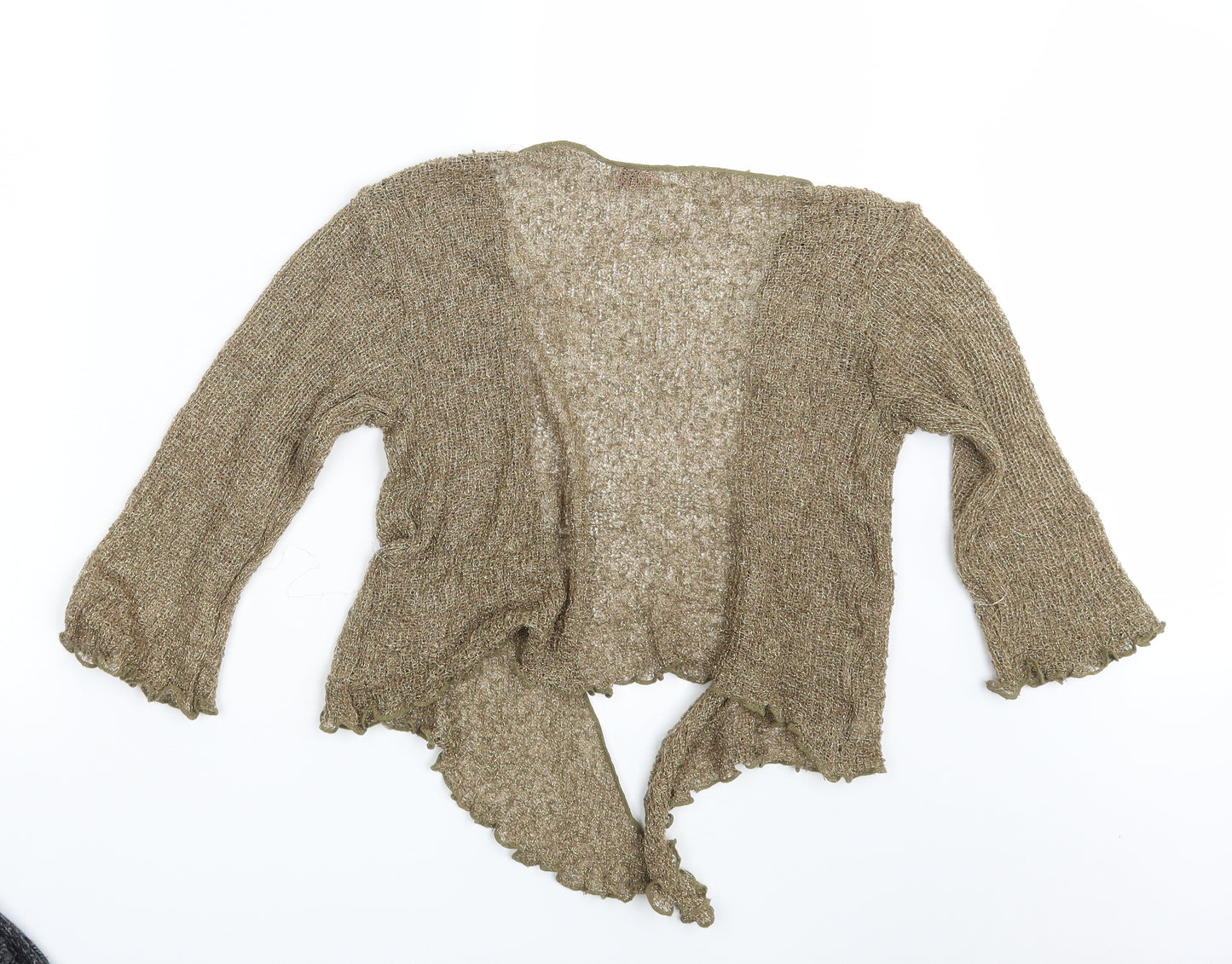 Goose Island Womens Gold  Knit Wrap Jumper One Size