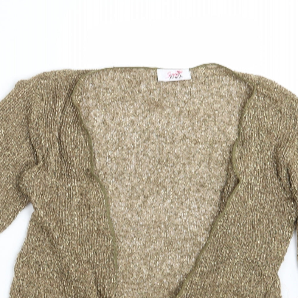 Goose Island Womens Gold  Knit Wrap Jumper One Size