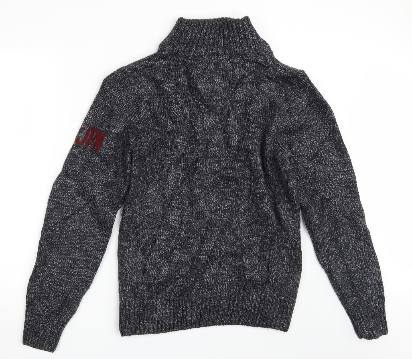 Superdry Mens Grey  Knit Pullover Jumper Size M