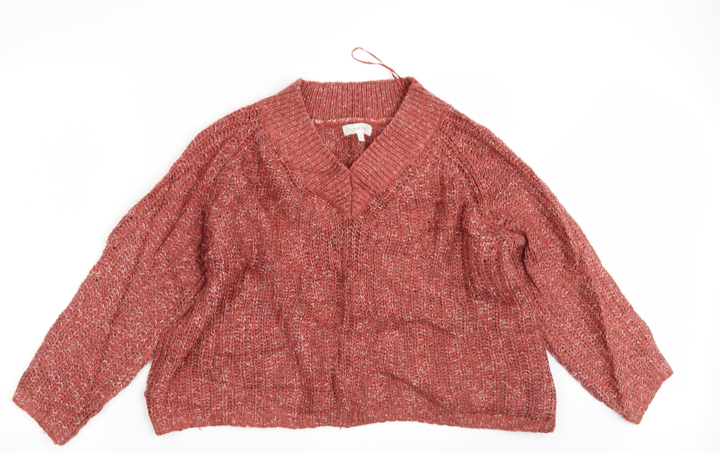 M&S Womens Orange  Knit Pullover Jumper Size M  - Cropped