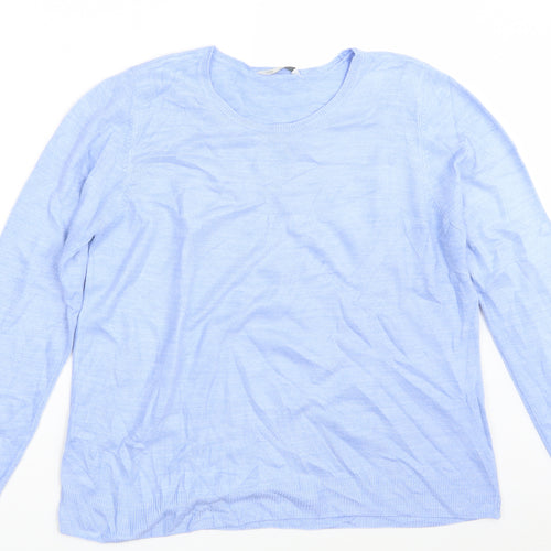 BHS Womens Blue  Knit Pullover Jumper Size 14