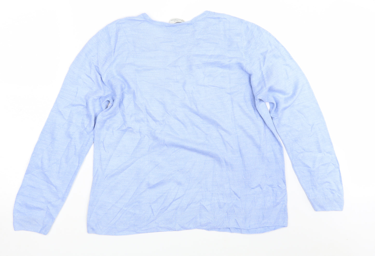 BHS Womens Blue  Knit Pullover Jumper Size 14