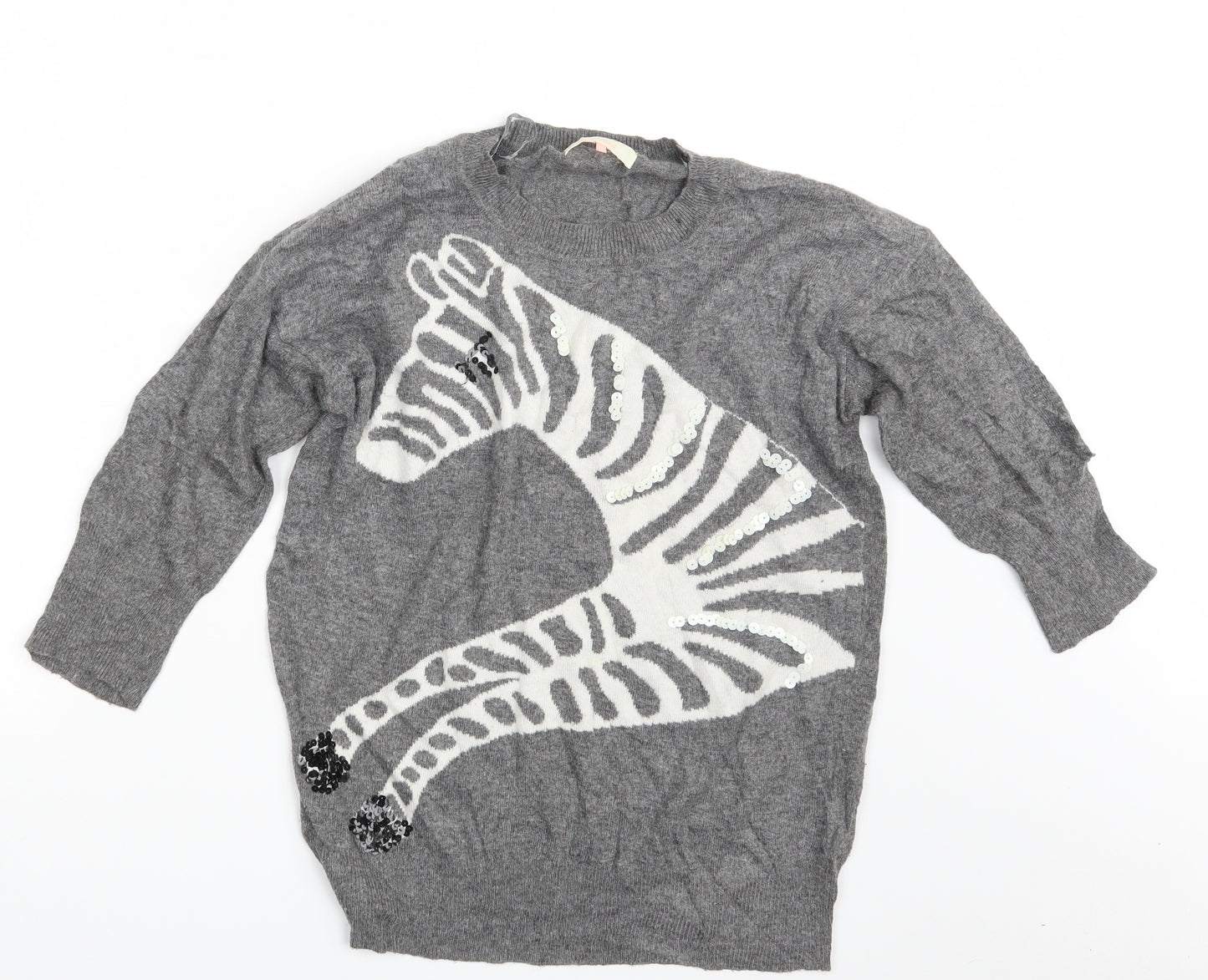 Milo Womens Grey  Knit Pullover Jumper Size 12