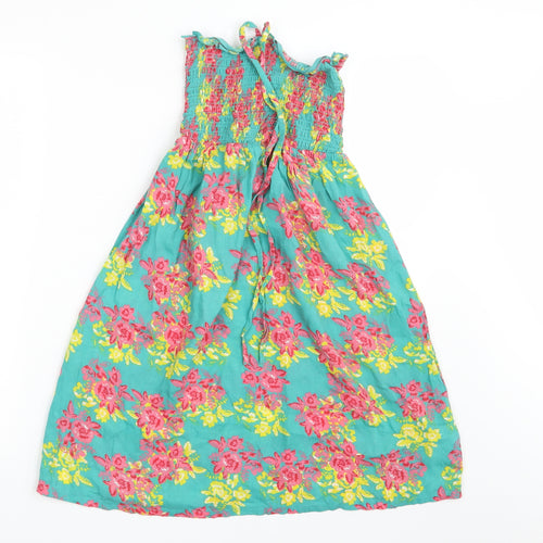 Peacocks Girls Green Floral  A-Line  Size S