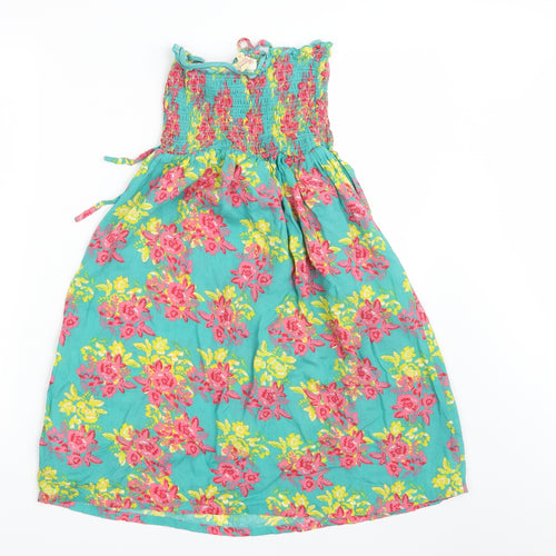 Peacocks Girls Green Floral  A-Line  Size S