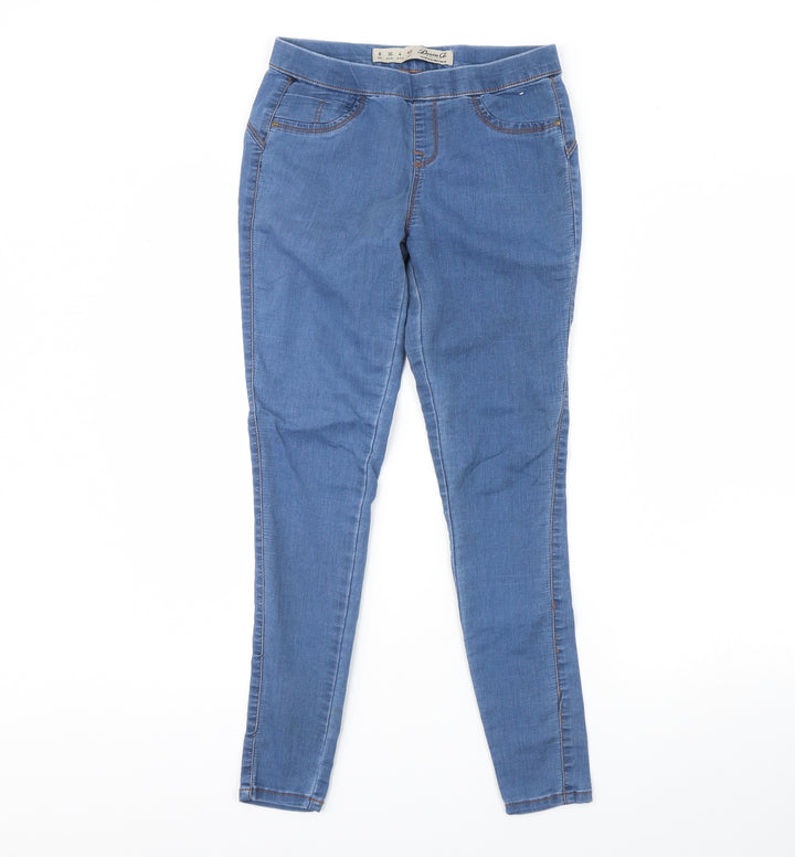 Denim & Co. Womens Blue Denim Skinny Jeans Size 8 L28 in