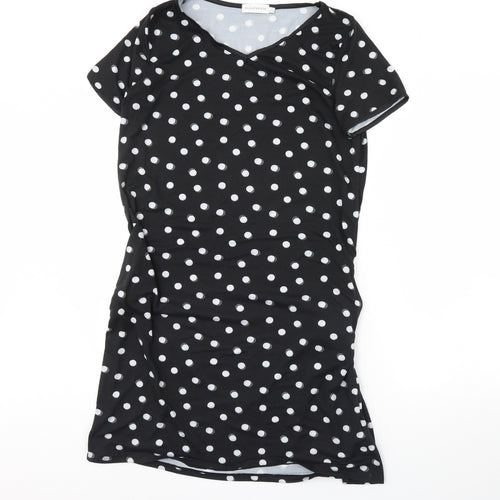 Paraphrase Womens Black Polka Dot  Mini  Size S