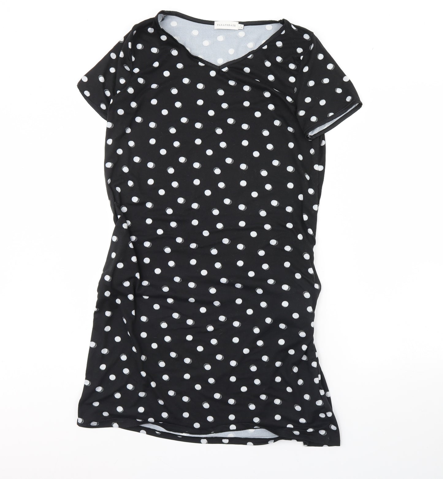 Paraphrase Womens Black Polka Dot  Mini  Size S